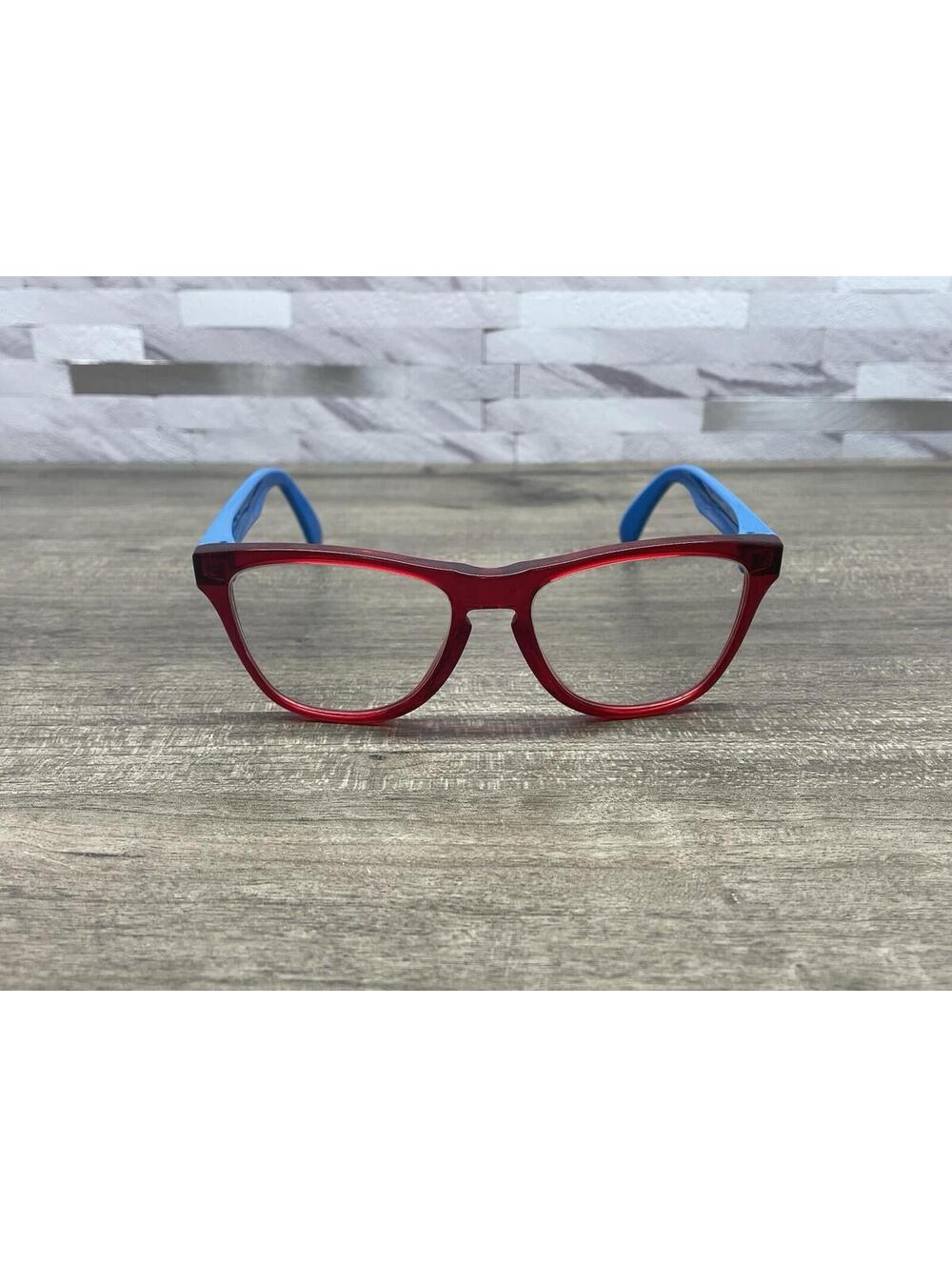 Oakley Frogskins Translucent Red Blue Eyeglasses Frames 48-15 133